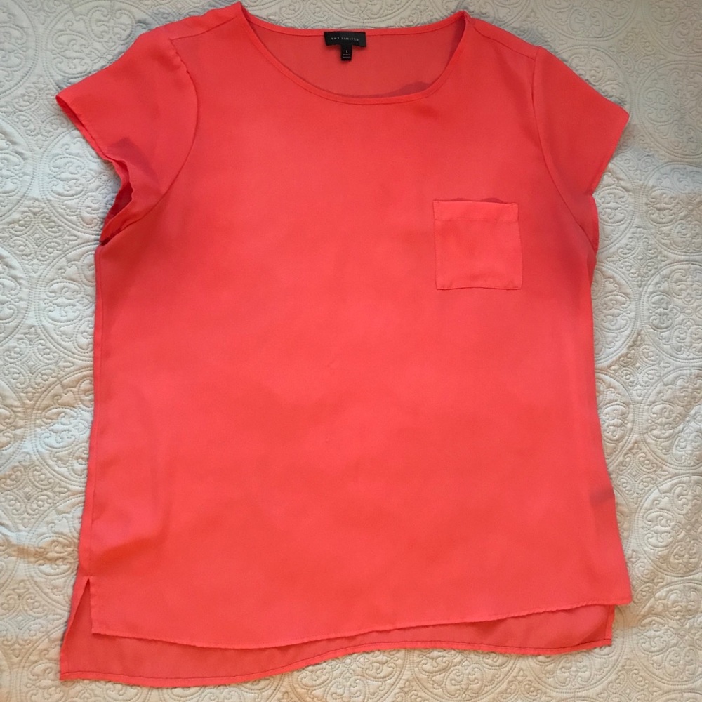 Coral Pocket Tee by The Limited